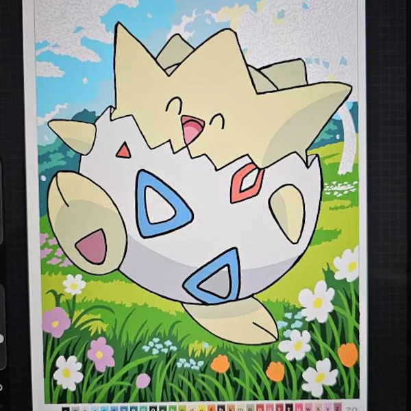 Pokemon Color by Number Coloring Book coloured by Simoné