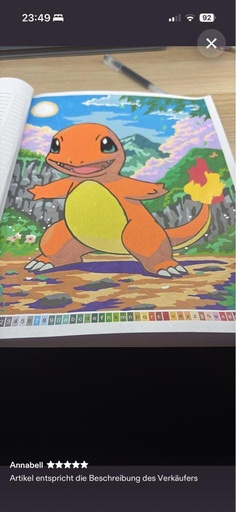 Pokemon Color by Number Coloring Book coloured by Annabell