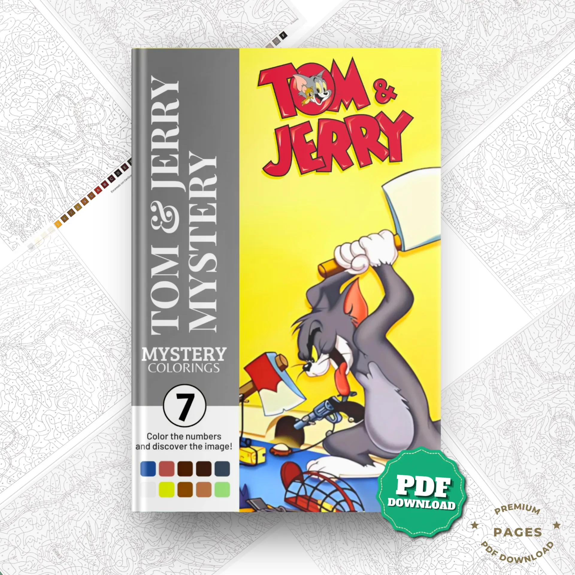 Tom and Jerry Color by Number Book — Volume 7