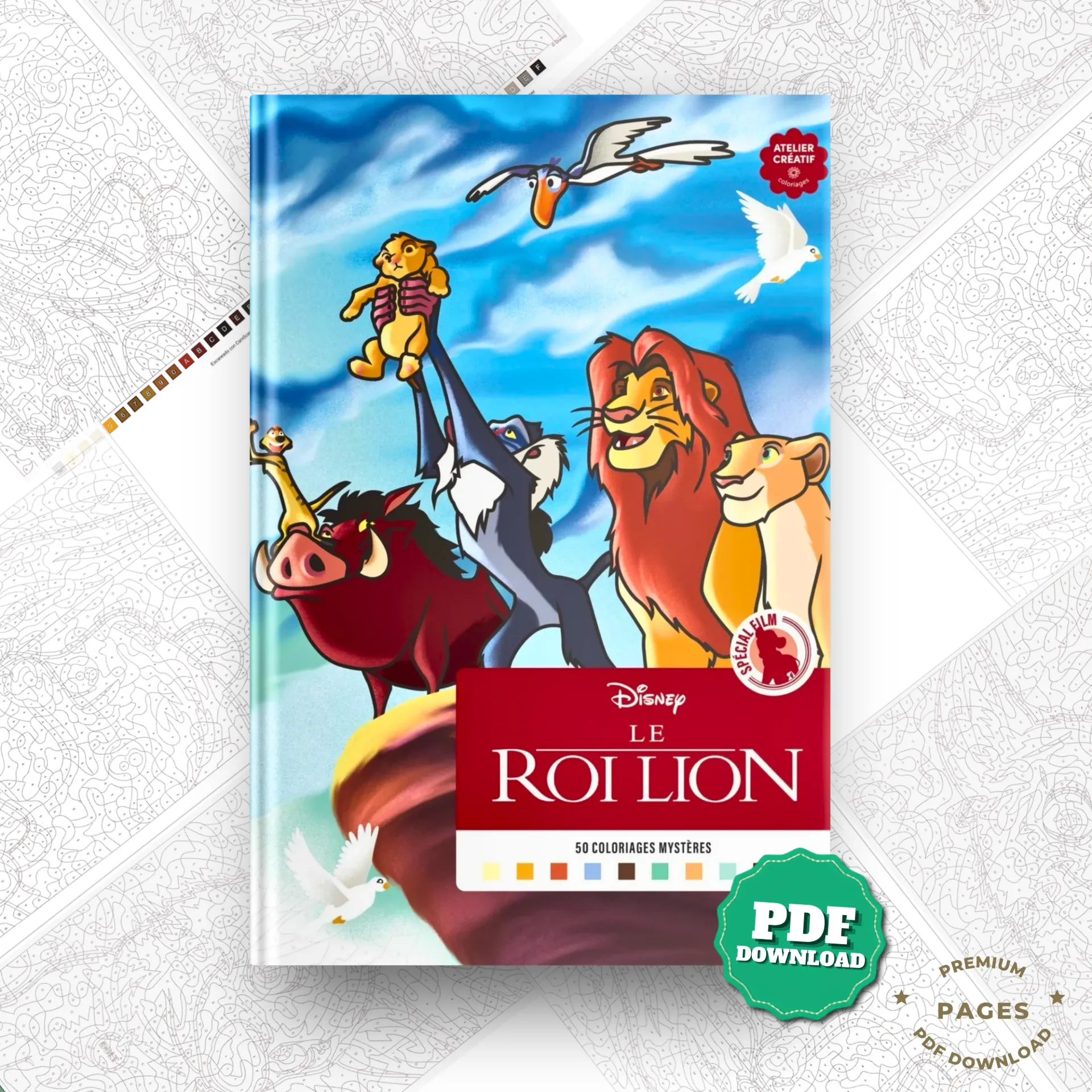 The Lion King Color by Number Coloring Book