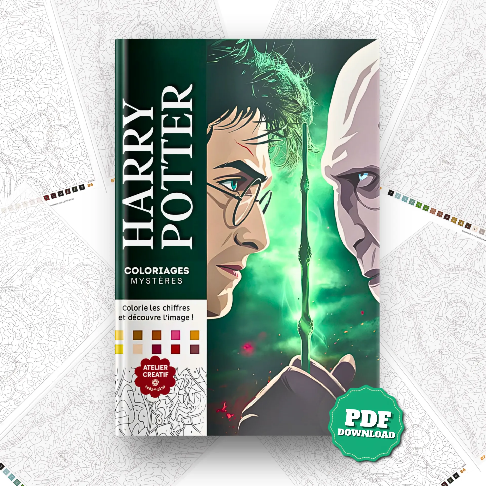 Harry Potter, Mystery Color by Number Book | Coloring Book | Printable PDF | Instant Digital Download