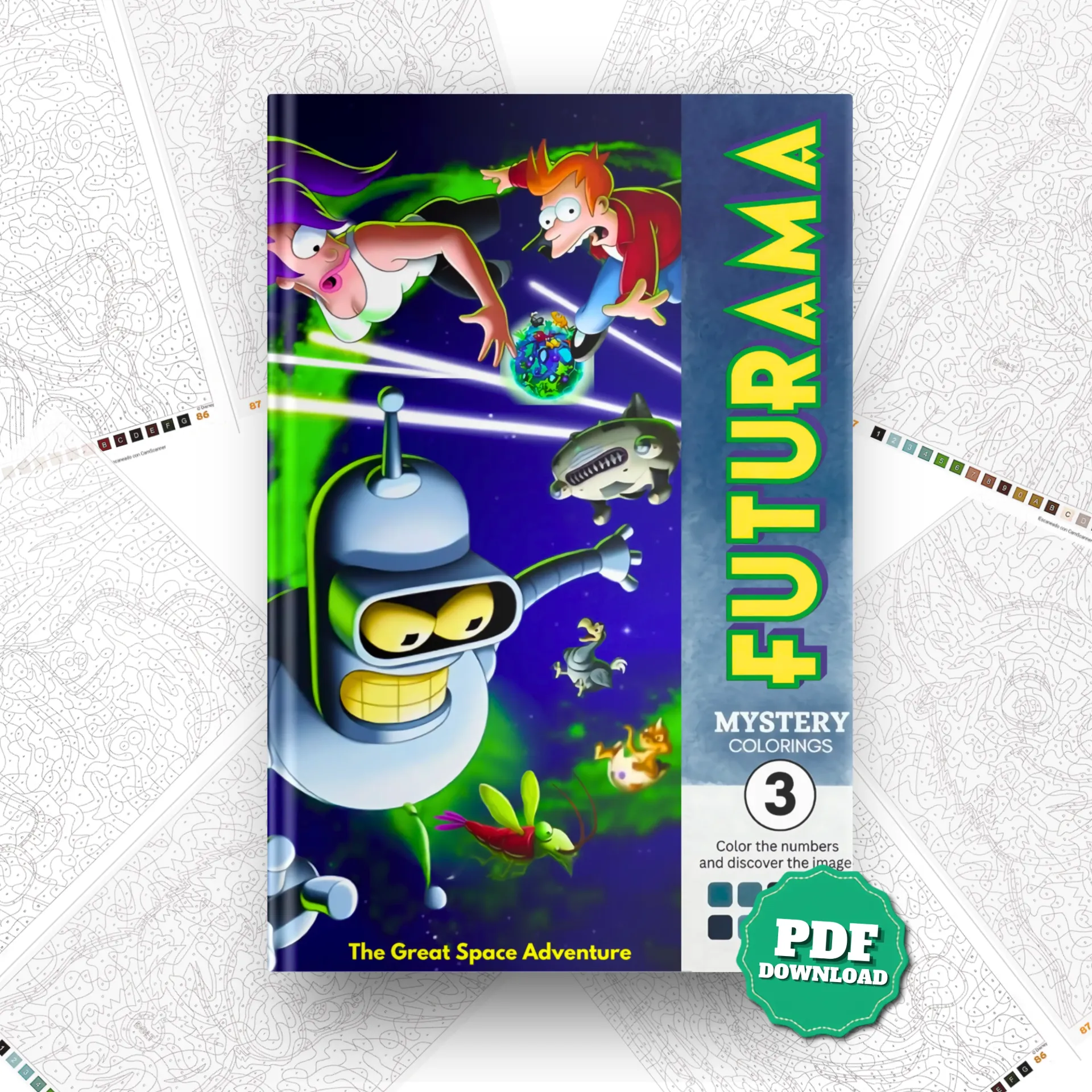 Futurama Color by Number Coloring Book — Volume 3