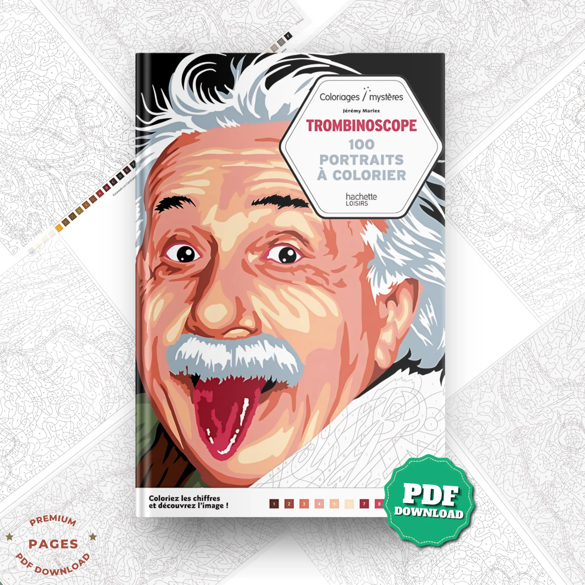 100 Famous Portraits to Color by Number — Einstein & co