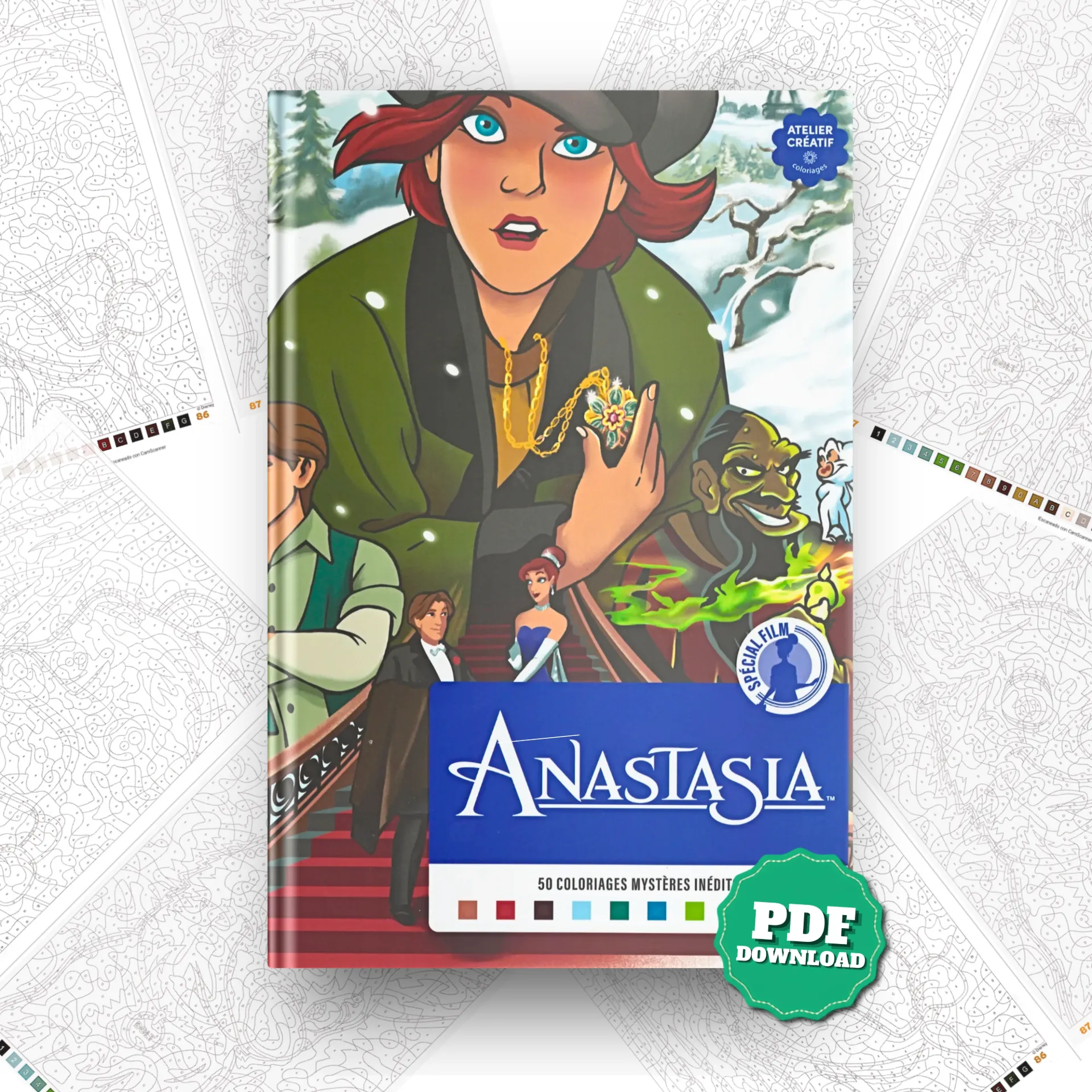 Anastasia Color by Number Coloring Book